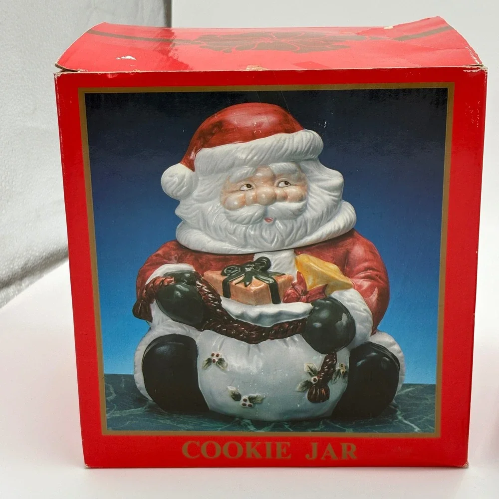 Vintage Ceramic‎ Santa Claus Cookie Jar Christmas Holiday Decor